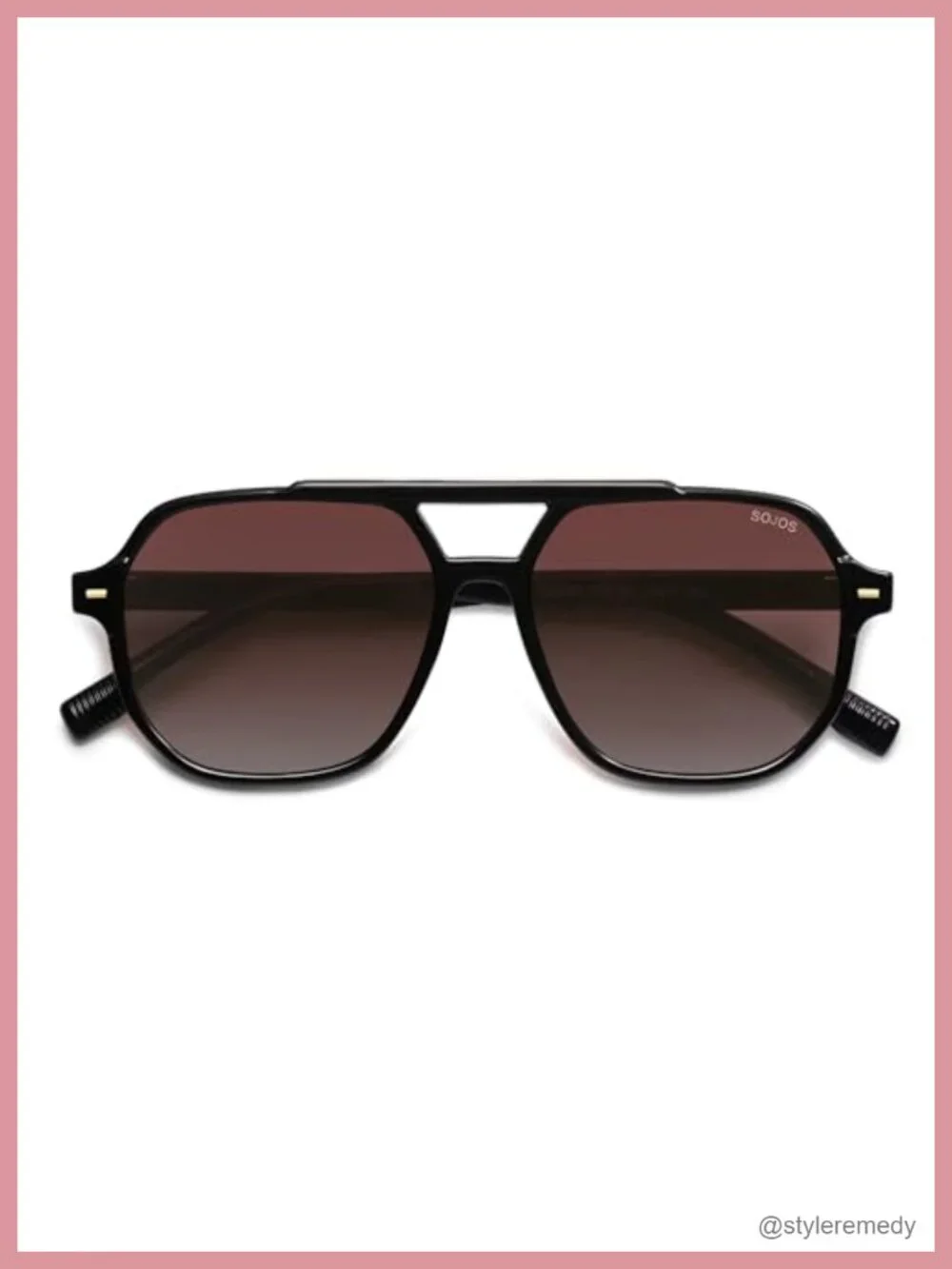 Retro Trendy Aviator Polarized Sunglasses Square Frame Full Frame UV400